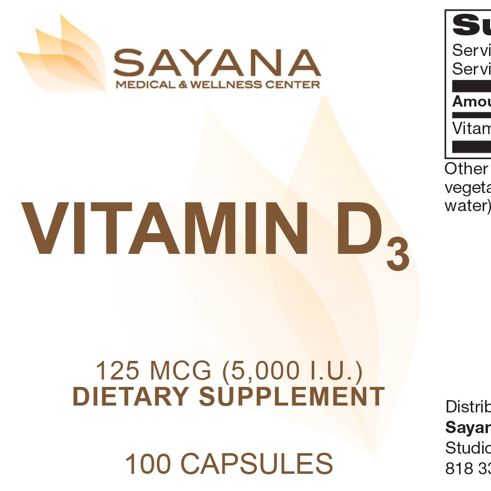 Vitamin D3 front label