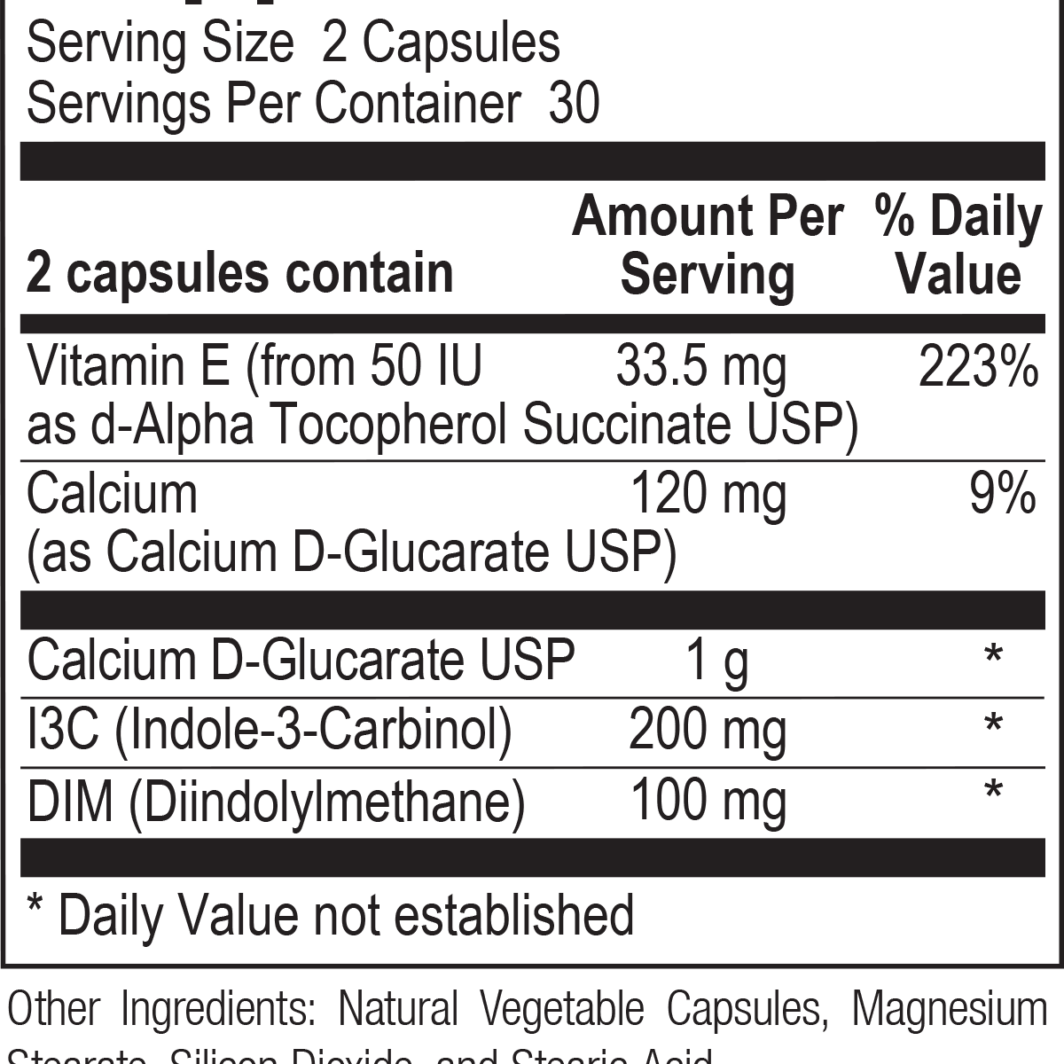 CDG EstroDIM - Supplement Facts