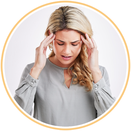 Woman with brain fog