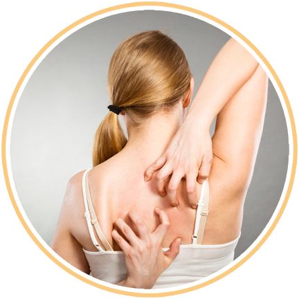 woman with skin problems